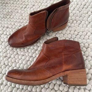 Kork- Ease Brown Leather Ankle Boots